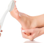 Housoutil Long Handle Foot File Callus Remover Pumice Stone for Feet Dead Skin Exfoliating Scrubber Portable Pedicure Tool for Home and Salon Use