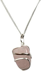 VIE Tumbled Stone Wire Wrap Pendant, 2-3cm