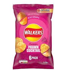 Crisps Walkers Prawn Cocktail 6X6X25G