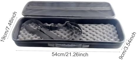 harayaa Case EVA Hard Fishing Rod Reel Storage Bag Shockproof Zipper Portable Tackle Organizer Waterproof Compartmentalized Design Suitable