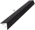 Non Slip Stair Nosing, Window Sill Nosing Plate, Staircase Ledge Guard, 10 Pieces Stair Edge Protector for Wood Stairs or Walking Surface, 1.5"X 2" Aluminum Tread, 48inch Long, Black