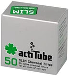 actiTube 4 x Slim Activated Carbon, 4 x 50 = 200 Filters, 0, Silver, 1-Pack