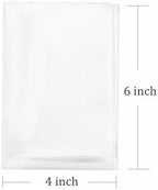 600 Clear Cello/Cellophane Treat Bags and Ties 4'' x 6'' (10.2 x 15.2cm) - 1.4 Mil Extra OPP Plastic Poly Bags for Gift in Bulk for Lollipop Cake Pop Candy Buffet Chocolate Cookie Wedding Supply