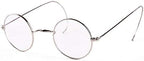 Agstum Blue Light Blocking Reading Glasses, Small Round Wire Rim Readers for Computer Use (Silver / 39mm Size, 1.75 x)