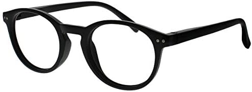 OPULIZE ZEN Reading Glasses and Reading SunGlasses for Women Men,Cool Round, Black,Light Brown,Dark Brown,Clear Crystal +2 (Pack of 4)
