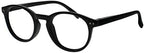 OPULIZE ZEN Reading Glasses and Reading SunGlasses for Women Men,Cool Round, Smooth Matt Black,Clear Crystal With Black Arms +2.5 (Pack of 2)