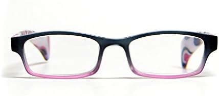 Calabria Hannah Designer Polka Dot Reading Glasses Women Trendy Single Power Readers Rectangular Eyeglasses w/Soft Case