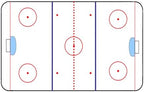 Whimsical Practicality Hockey Rink Edible Cake Cupcake Party Topper fit 1/4 sheet cake or larger