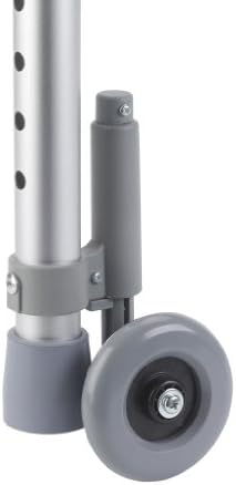 Drive Medical 10106 Rear Glide Walker Brakes with Wheel, Gray