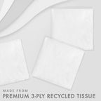 Creative Converting Paper Napkins, 3-Ply Beverage Size, White Color, 50-Count Packages