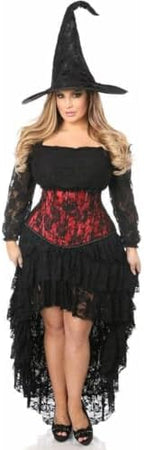 Daisy corsets womens Lavish 4 Pc Lace Witch Corset Costume