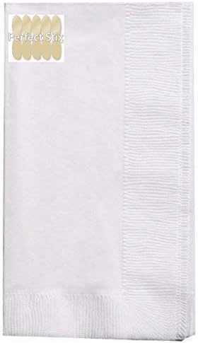 Perfect Stix 2 Ply White Dinner Napkins - Pack of 150ct