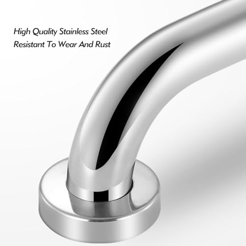 Bathtub Shower Handrail,Bathroom Disabled Safety Handrail,Stainless Steel Wall-Mounted Towel Bar Handrail,Suitable for Shower Room and Toilet (Size : 30cm)