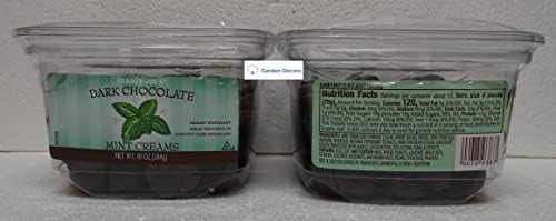 Trader Joe's Dark Chocolate Mint Creams 10oz 284g (Two Tubs)