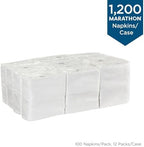 Marathon 1/8 Fold 2-Ply White Dinner Napkin, 12 pks., 100 napkins/pk.
