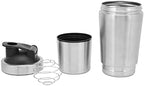 Stainless Steel Protein Shaker Bottle with Scale, Double Section Design Shaker Cup for Easy Mixing for Gym Lovers and Teenagers 10.3oz, 591ML