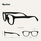 OPULIZE POP Reading Glasses for Women Men,Scratch Resistant Round Matt Frame with Spring Hinges, Black, Green, Grey +1.50 (Pack of 3)
