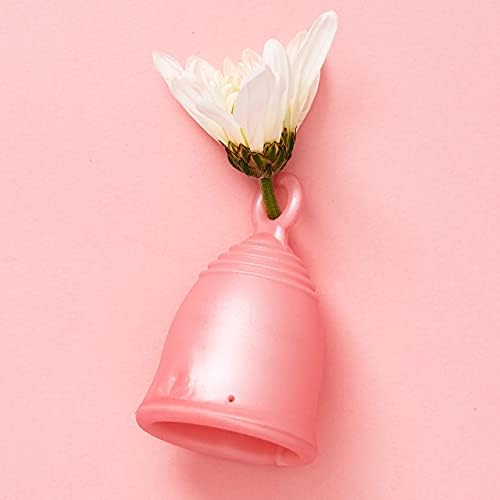 Peachlife Silicone Ring Menstrual Cup | Pull Stem Loop for Easy Removal | Reusable for up to 10 Years of Leak-Proof, Comfortable Period Protection | Large, Medium Firm Peachcup