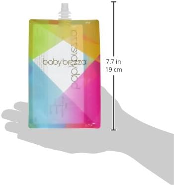 Baby Brezza Reusable Baby Food Storage Pouches, 10 Pack 7oz - Make Organic Food Puree for Kids or Toddlers and Store in Refillable Squeeze Pouches, Bulk Set is Freezer Safe & Washable