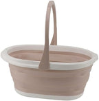Bucket, Mop Bucket Washing Basin Home Bathroom Supplies Household Dust Mops Bucket Foldable Water Pail Bucket for Caddy Spin Mops (Khaki)