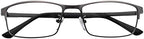 Full Frame Photochromic Reading Glasses Readers Black Metallic Color Frames
