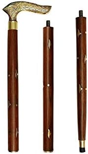 Lyptus Wood Folding Walking Stick - Walking Canes for Men Women Seniors Elderly Unique Gifts (d1)