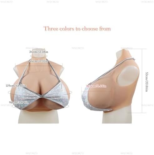 Huge Z Cup Silicone Breastplate, Touch Soft Breast Forms Crossdresser Fake Boobs Prosthesis for Drag Queen cosplay