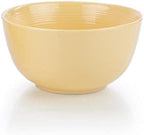 Everything Kitchens Modern Colorful Neutrals - Rippled 6" Bowls (Set of 4) (Butter Yellow)