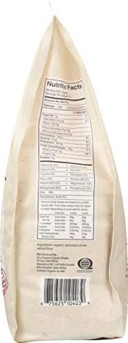 One Degree Organic Foods Sprouted Whole Wheat Flour, Certified Non-GMO & Vegan Flour for Baking, Plant Based & Organic Bread Flour (4 Pack, 80 Oz. Each)