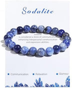 Pingyongchang Healing Crystal Stone Bracelets for Women Men Stress Relief Anxiety Yoga Bracelet Semi-Precious Gemstone Bracelets Healing Gifts birthday Gifts For Teen Girls jade bracelet