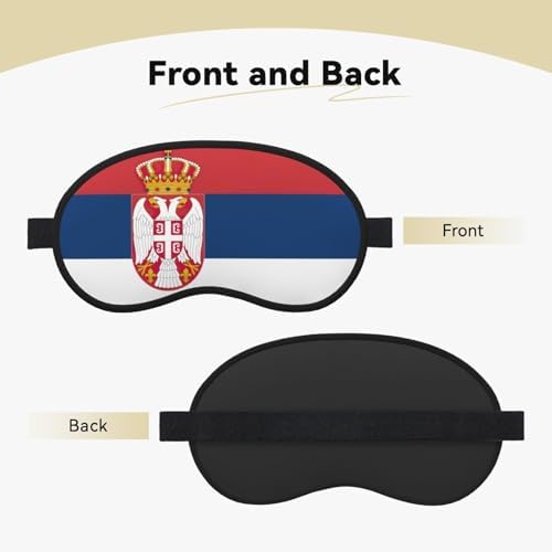 Flag of Serbia Sleep Mask 100% Light Blocking Eye Mask for Sleeping, Sleep Mask for Unisex for Travel/Nap