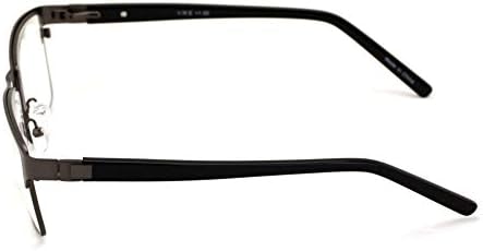 V.W.E. Men Premium Rectangle Metal with Plastic Temple Extra Large Reader - 152mm Wide Frame Reading Glasses