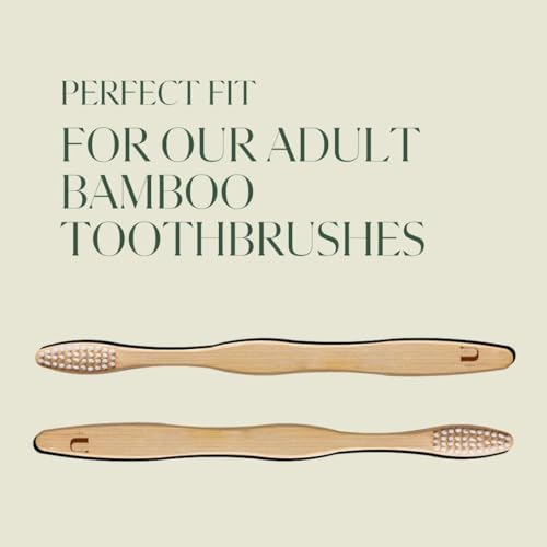 Plus Ultra Bamboo Travel Case for Adult Toothbrushes