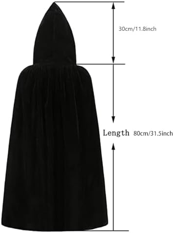 Kids Halloween Christmas Costumes Cape Velvet Hooded Cosplay Party Cloak Devil Witch Wizard Robe