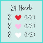 36 Mini Valentine Icing Hearts