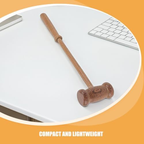 Wooden Massage Hammer 2pcs Handheld Back Scratcher Knock Massager Hammer Portable Body Massage Tool for Shoulder, Foot, and Leg Relaxation