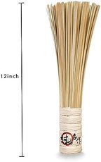 12-Inch Bamboo Wok Brush, Flat Brush, Kitchen Cleaning Brushes for Scrubbing and Cleaning Cooking Pots, Pans and Grilling Utensils (1 Pack)