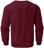 RTRDE Mens Fleece Sweatshirts, Long Sleeve Casual Workout Loose Fit Warm Crewneck Sweatshirt Pullover Tops, S-5XL