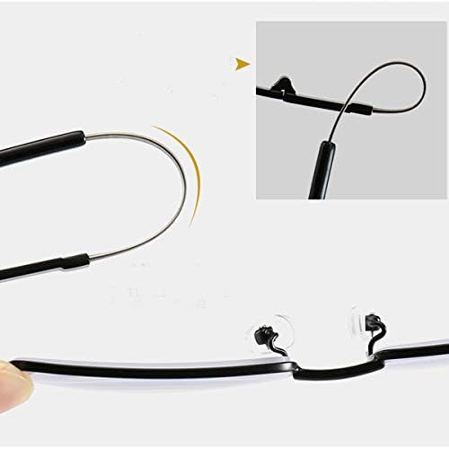 LJIMI Progressive Multifocus Presbyopic Reading Glasses Blue Light Blocking Half Frame Titanium Alloy No Line Multifocal UV Protection Computer Readers for Men and Women Eyeglasses Anti Glare Eyewear