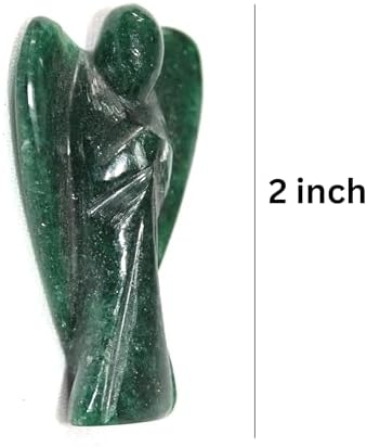 Jet Green Mica 2" Angel Gemstone Divine Spiritual Gift Archangel Suruel Raphael Raguel Michael Gabriel Remiel Uriel