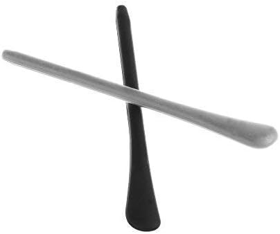 BLUECELL 6pairs Silicone Eyeglass End Tips Ear Sock Pieces Tube Replacement for Thin Metal Eyeglass Legs (Black + Gray)