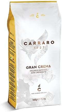 Carraro Gran crema Italian roasted coffee beans 1 kg