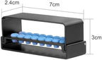 2Pcs 16 Holes Bur Block Holder with Silicon Cover Autoclavable Burs Block Case for Placing FG RA Burs (black)