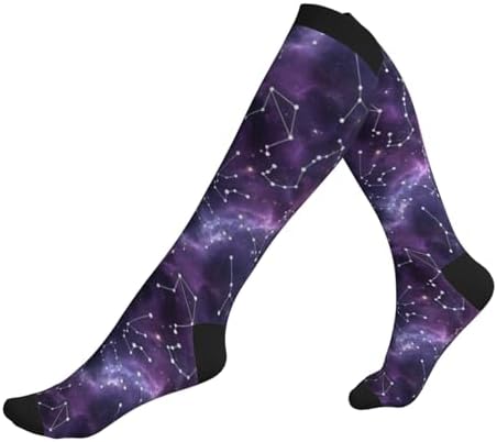 Compression Socks Knee High Circulation Support Socks For Women Men Athletic Running Work Hiking Cycling Travel