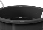 2-Pack Flexible 17-Gallon Plastic Storage Tub with Rope Handles, Multi-Purpose Utility Bucket, Black
