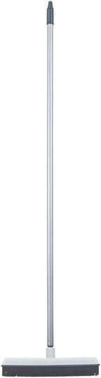 Rubber Bristle Broom for Hardwood Floors, Tiles, Carpets, Wood, and Vinyl Salon Broom, Rubber Squeegee Broom, Rug Broom, Rubber Rake for Human Hair, Pet Hair, Fur, Lint, Liquid, Grey, by Superio