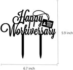 Happy Workiversary cake topper Office Party Decorations Work Anniversary Cake Topper Farewell Party Supplies for Retirement