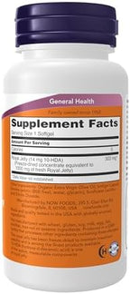 NOW Foods Supplements, Royal Jelly 1000 mg with 10-HDA (Hydroxy-D-Decenoic Acid), 60 Softgels