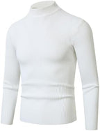 Muscularfit Mens Casual Pullover Fall Sweaters Slim Fit Long Sleeve Winter Thermal Sweater Lightweight Solid Knitted Sweaters
