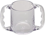 Homecraft Caring Mug, Small, Non-Retail Packed, Two-Handled Mug for Easy, Mess-Free Drinking, Cup with Easy to Grip Contoured Handles for Users with Limited Grip Strength or Disabilities